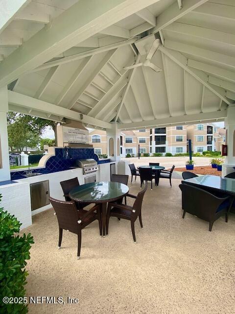 425 Timberwalk Ct Unit 1135, Ponte Vedra Beach, FL 32082 - view of patio / terrace featuring a gazebo and outdoor dining space
