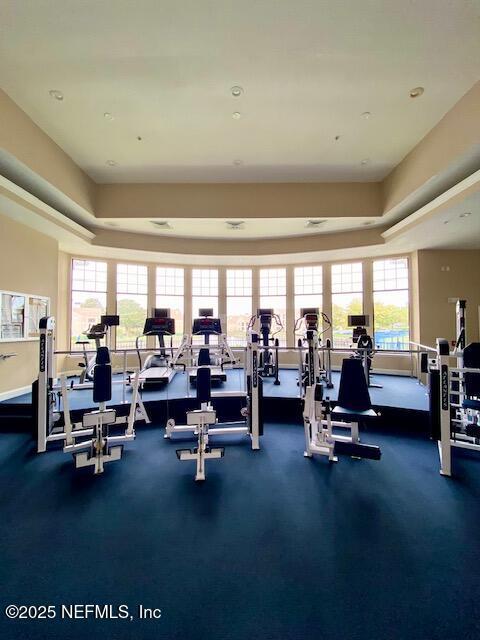 425 Timberwalk Ct Unit 1135, Ponte Vedra Beach, FL 32082 - workout area featuring a raised ceiling