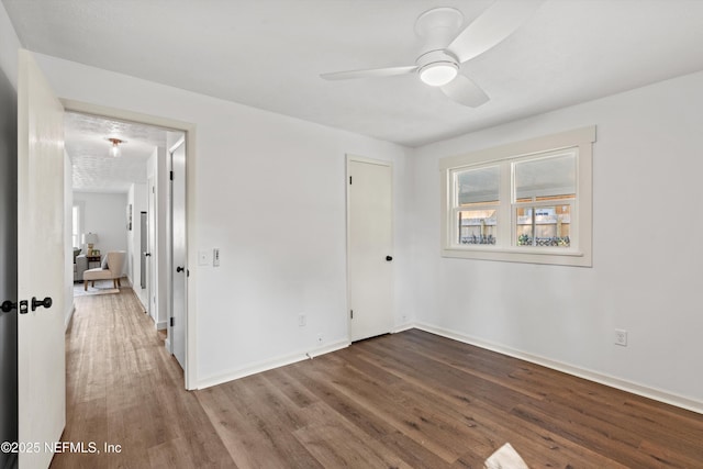 364 Aries Dr, Orange Park, FL 32073 - unfurnished room featuring wood finished floors, ceiling fan, and baseboards