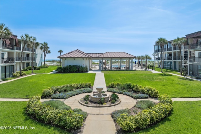 2327 Costa Verde Blvd Unit 201, Jacksonville Beach, FL 32250 - view of home's community featuring a gazebo and a yard