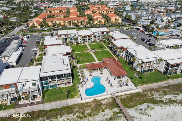 2327 Costa Verde Blvd Unit 201, Jacksonville Beach, FL 32250 - drone / aerial view of a pool