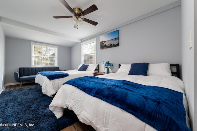 5253 Royce Ave, Jacksonville, FL 32205 - bedroom featuring wood finished floors and a ceiling fan