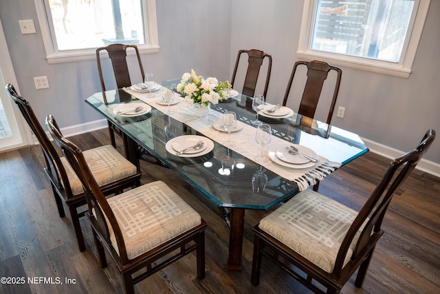 5253 Royce Ave, Jacksonville, FL 32205 - dining space featuring baseboards and wood finished floors