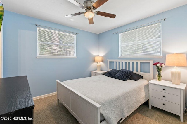 1702 Dibble Cir E, Jacksonville, FL 32246 - bedroom with carpet, ceiling fan, and baseboards