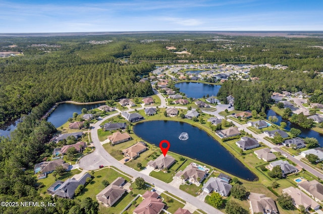32479 Willow Parke Cir, Fernandina Beach, FL 32034 - aerial view of property and surrounding area featuring a forest, a large body of water, and nearby suburban area
