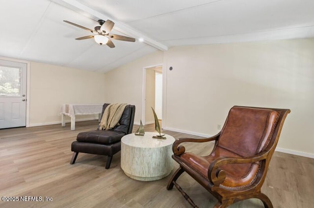 2022 Guava Ln, Bunnell, FL 32110 - living area with wood finished floors, baseboards, and a ceiling fan