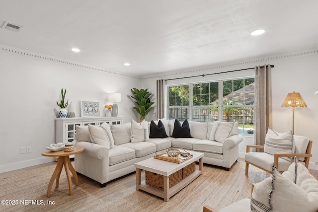 1908 Springbrook Rd, Fernandina Beach, FL 32034 - living area featuring baseboards and recessed lighting