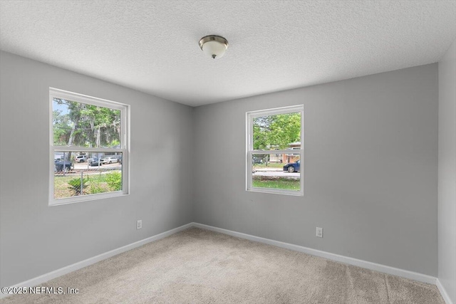 222 Acme St, Jacksonville, FL 32211 - empty room featuring healthy amount of natural light, carpet, a textured ceiling, and baseboards