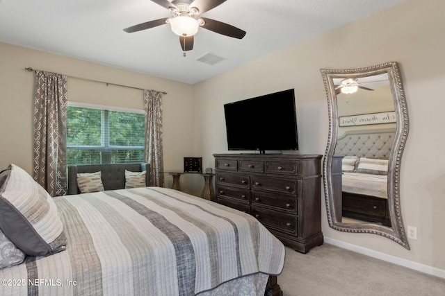 79653 Plummers Creek Dr, Yulee, FL 32097 - bedroom with carpet flooring, a ceiling fan, and baseboards