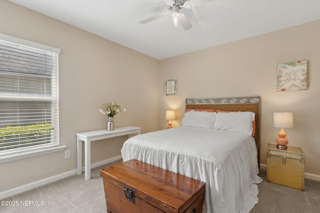 79653 Plummers Creek Dr, Yulee, FL 32097 - bedroom featuring light colored carpet, baseboards, and a ceiling fan