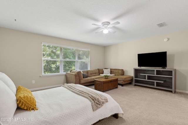 79653 Plummers Creek Dr, Yulee, FL 32097 - bedroom with baseboards, ceiling fan, and light colored carpet