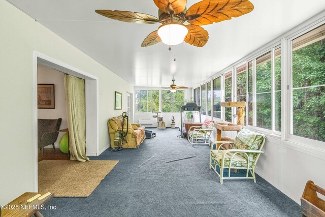 2097 Frogmore Dr, Middleburg, FL 32068 - sunroom / solarium featuring ceiling fan