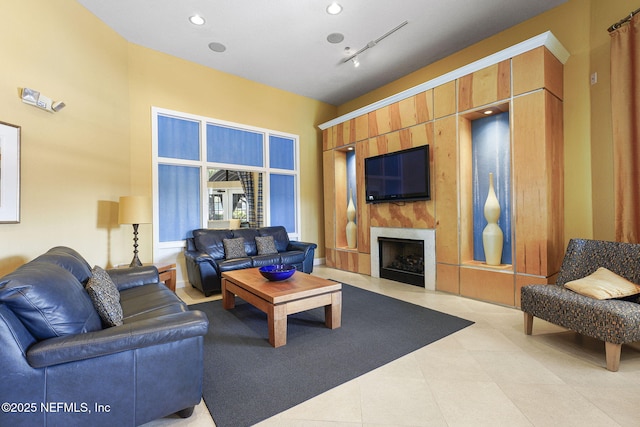 430 Timberwalk Ct Unit 1023, Ponte Vedra Beach, FL 32082 - tiled living area with a fireplace