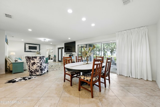 13900 County Road 13 N, Saint Augustine, FL 32092 - dining area with recessed lighting and light tile patterned floors