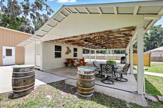 13900 County Road 13 N, Saint Augustine, FL 32092 - view of patio / terrace featuring ceiling fan and outdoor dining space