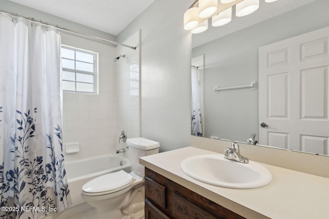 4585 Arrow Wind Ln, Jacksonville, FL 32258 - full bathroom featuring vanity, shower / tub combo, and toilet