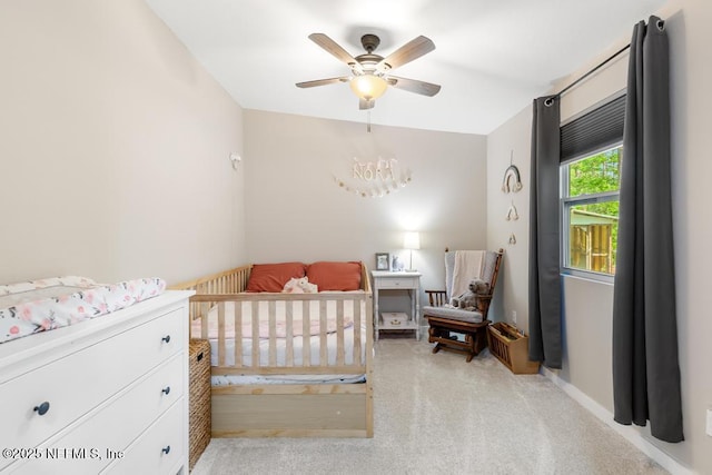 86290 Weldon Ave, Yulee, FL 32097 - bedroom with light colored carpet and a ceiling fan