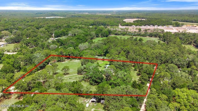 86290 Weldon Ave, Yulee, FL 32097 - aerial overview of property's location featuring a forest and property parcel outlined