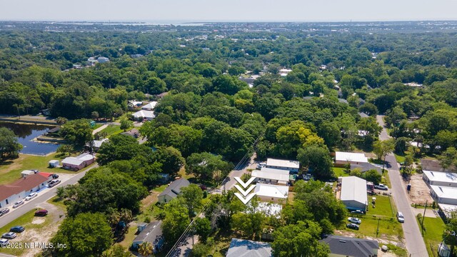771 W 4th St, Saint Augustine, FL 32084 - aerial perspective of suburban area featuring a large body of water