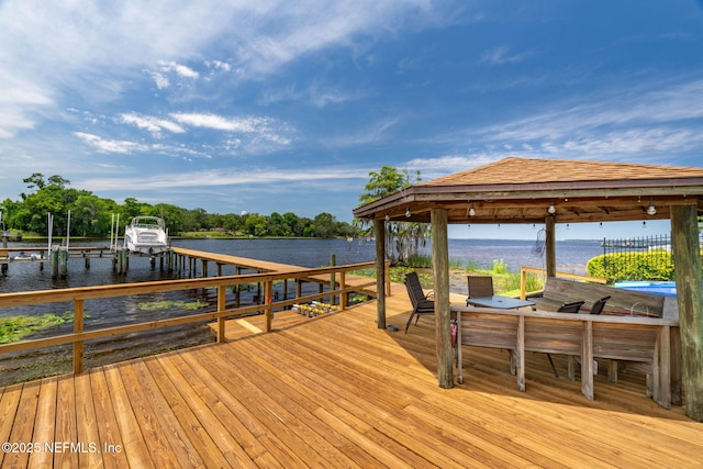 118 Governor St Unit 208, Green Cove Springs, FL 32043 - dock area featuring a water view and a gazebo