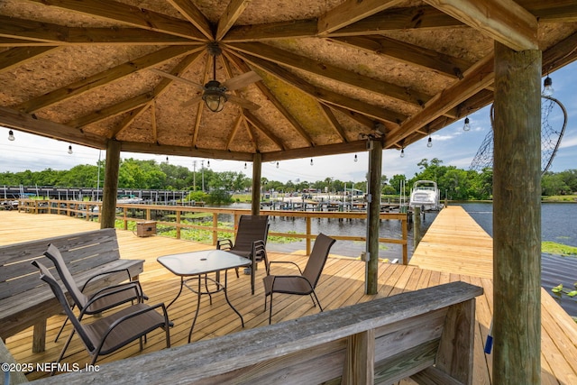 118 Governor St Unit 208, Green Cove Springs, FL 32043 - dock with a gazebo and a water view