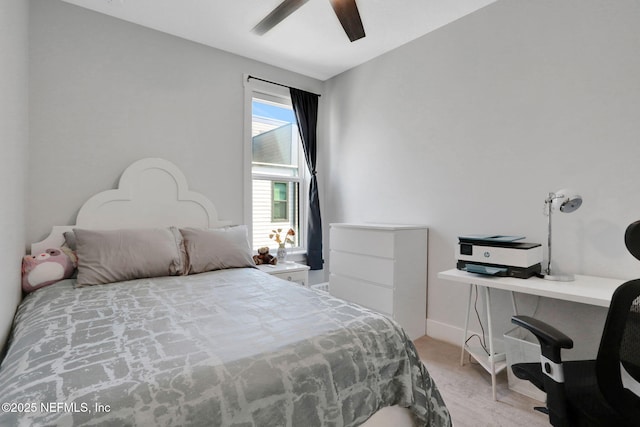 1622 Bridgeton Dr, Jacksonville, FL 32207 - bedroom with a desk, light colored carpet, and ceiling fan