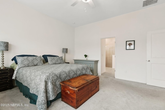 85541 Stonehurst Pkwy, Fernandina Beach, FL 32034 - bedroom with light colored carpet, ceiling fan, and baseboards