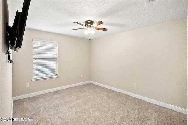 97163 Bluff View Cir, Yulee, FL 32097 - spare room featuring carpet, a ceiling fan, and a textured ceiling
