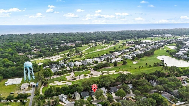 2275 Fairway Villas Ln N, Atlantic Beach, FL 32233 - aerial view of property's location with a nearby body of water, a golf course, and nearby suburban area