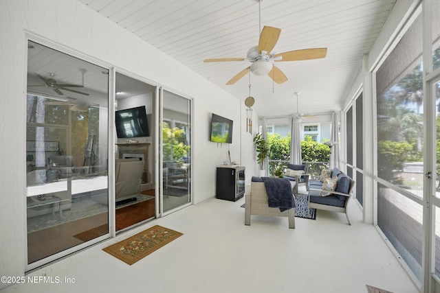 784 Mill Stream Rd, Ponte Vedra Beach, FL 32082 - sunroom featuring ceiling fan and plenty of natural light