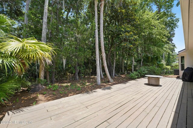 784 Mill Stream Rd, Ponte Vedra Beach, FL 32082 - wooden terrace with central air condition unit
