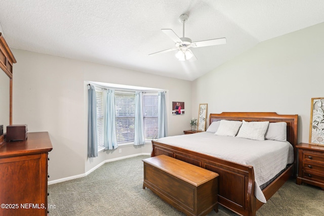 1708 Bridled Tern Ct, Fleming Island, FL 32003 - carpeted bedroom with baseboards, lofted ceiling, and ceiling fan