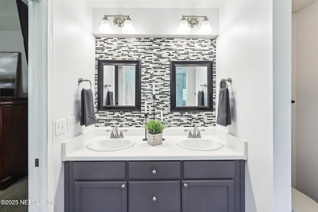 1708 Bridled Tern Ct, Fleming Island, FL 32003 - full bath with double vanity and backsplash