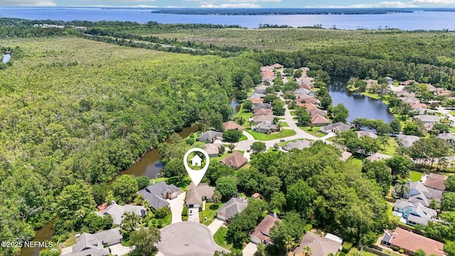 1708 Bridled Tern Ct, Fleming Island, FL 32003 - view of property location with a nearby body of water, nearby suburban area, and a forest