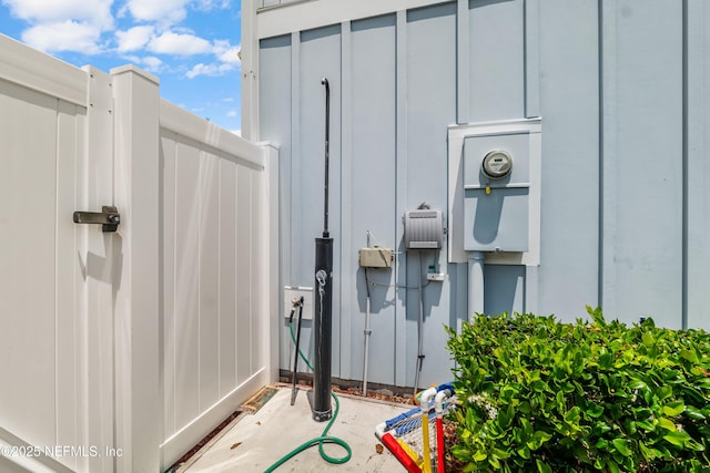 2189 2nd St S, Jacksonville Beach, FL 32250 - exterior view of board and batten siding and electric meter