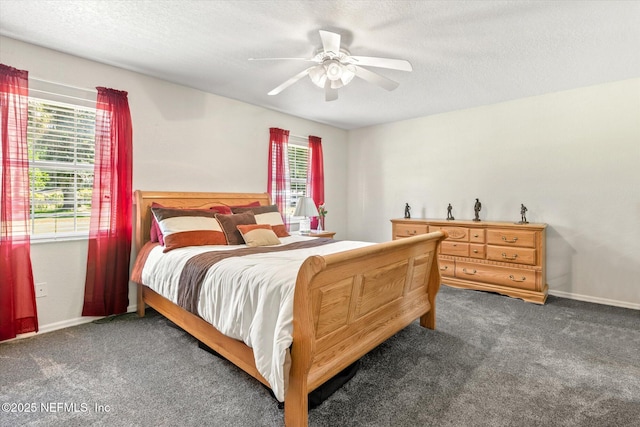 133 Divi Divi Dr, San Mateo, FL 32187 - carpeted bedroom featuring ceiling fan and a textured ceiling