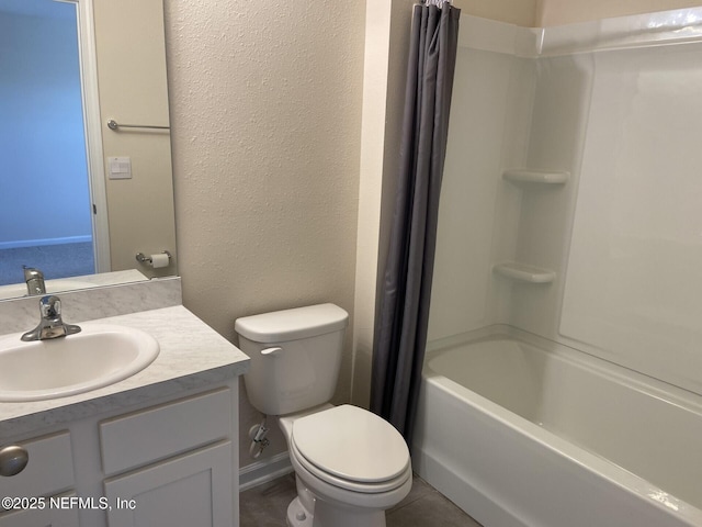 86768 Shortline Cir, Yulee, FL 32097 - full bath with vanity, toilet, and shower / bathtub combination with curtain
