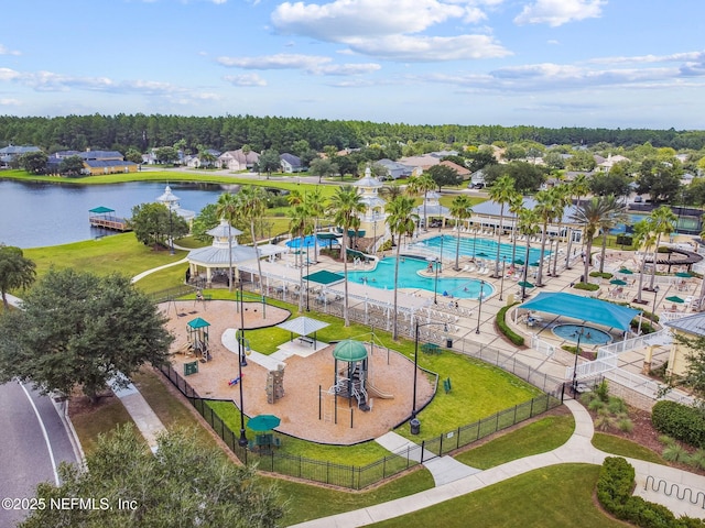 6033 Bartram Village Dr, Jacksonville, FL 32258 - drone / aerial view of a nearby body of water and a pool