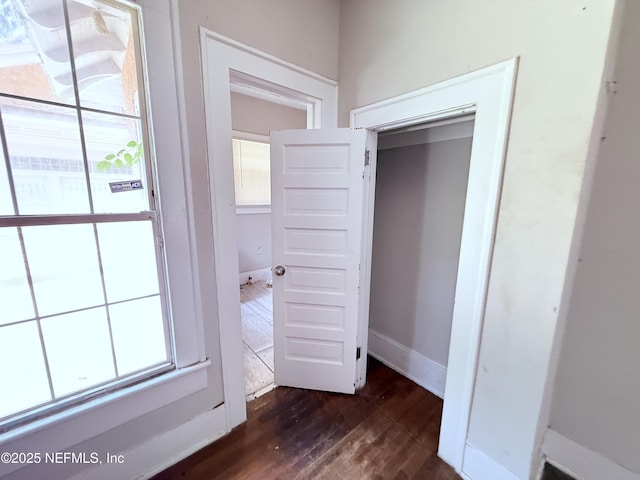 2771 Sunnyside St, Jacksonville, FL 32254 - unfurnished bedroom featuring dark wood-type flooring, multiple windows, and a closet