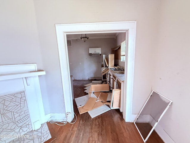 2771 Sunnyside St, Jacksonville, FL 32254 - hall with wood finished floors and baseboards
