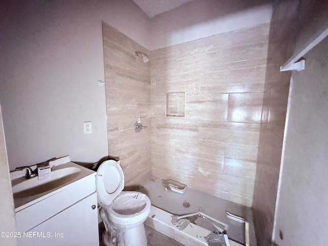 2771 Sunnyside St, Jacksonville, FL 32254 - bathroom featuring vanity, toilet, and a shower