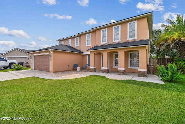 116 Nunna Rock Trl, Saint Augustine, FL 32092 - view of front of home featuring stucco siding, concrete driveway, a garage, and stone siding