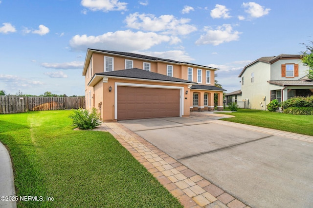 116 Nunna Rock Trl, Saint Augustine, FL 32092 - traditional-style home with stucco siding, a garage, and concrete driveway