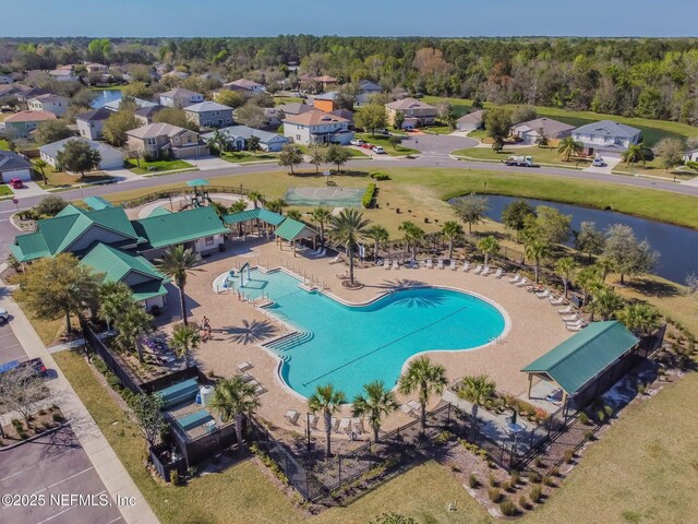 116 Nunna Rock Trl, Saint Augustine, FL 32092 - bird's eye view of a pool and a nearby body of water
