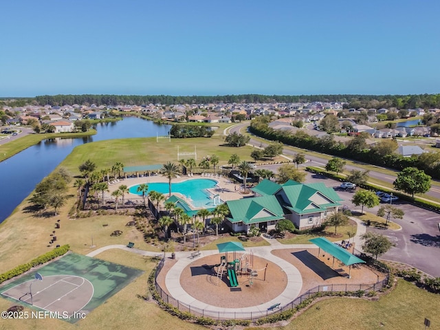 116 Nunna Rock Trl, Saint Augustine, FL 32092 - aerial view of residential area with a large body of water and a pool