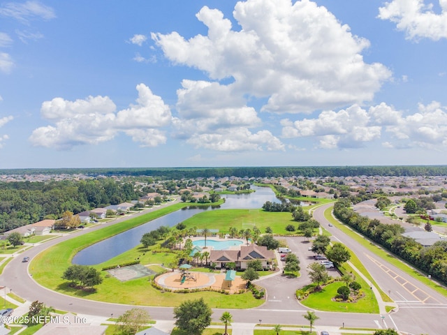 116 Nunna Rock Trl, Saint Augustine, FL 32092 - aerial perspective of suburban area with a large body of water and a pool