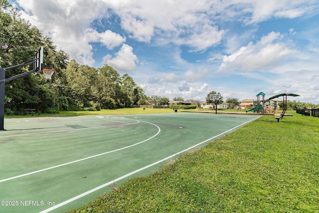 116 Nunna Rock Trl, Saint Augustine, FL 32092 - view of sport court featuring community basketball court and a yard