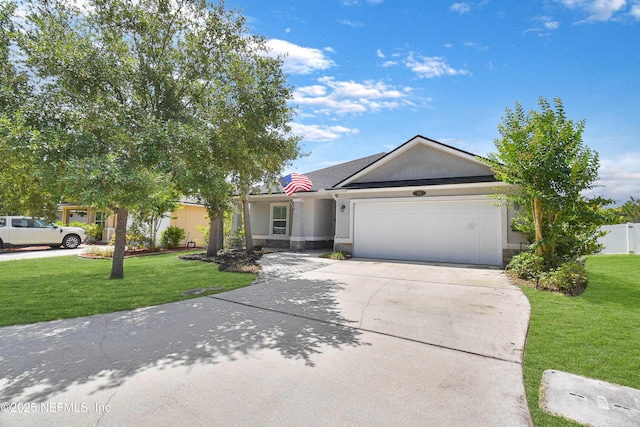 75 Codman Dr, Saint Augustine, FL 32084 - single story home featuring stucco siding, an attached garage, driveway, and stone siding