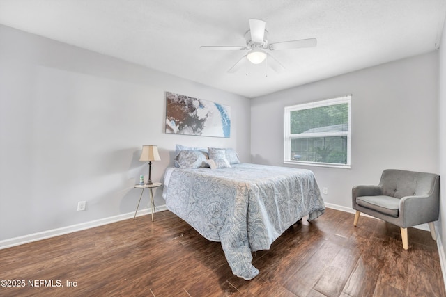 8390 Scottish Ct, Jacksonville, FL 32244 - bedroom featuring wood finished floors, baseboards, and ceiling fan