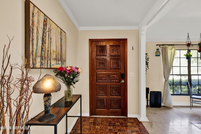 3111 Old Port Cir E, Jacksonville, FL 32216 - tiled entrance foyer with ornamental molding and baseboards